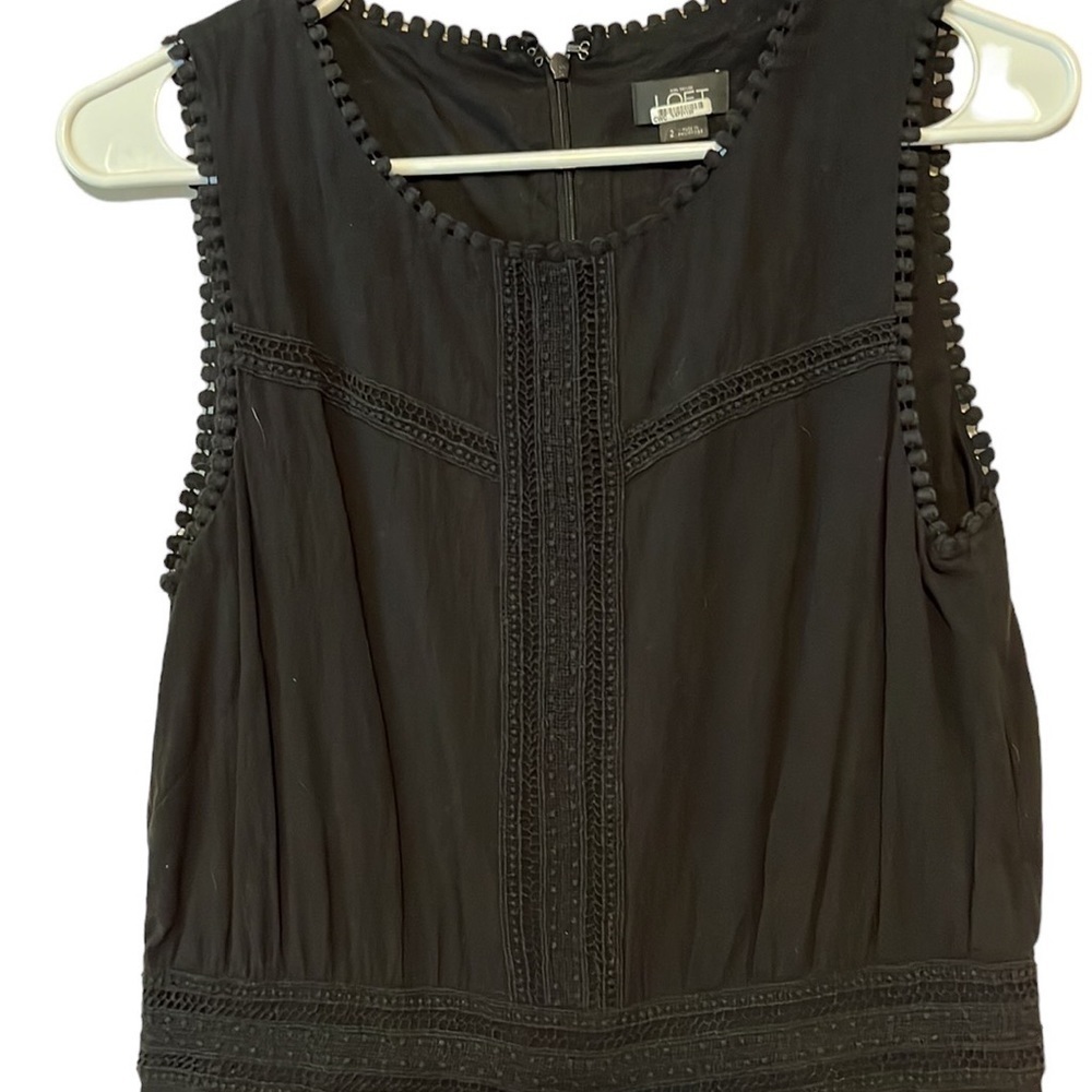 Loft black jumpsuit, size 2